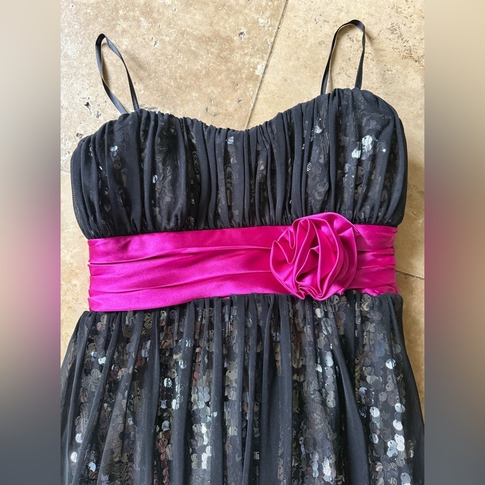 Jody Christopher girls strapless sequin dress excellent condition size 3 - Picture 4 of 11